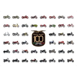 Moto Guzzi Αφίσα 100 Χρόνια Πινακίδες